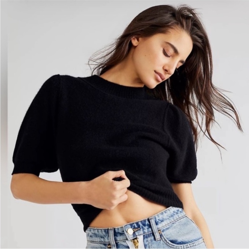 Free People Staycation Cashmere Sweater In Black Size XS